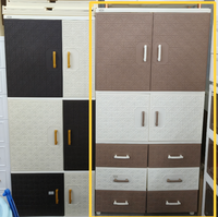 Armoire pour enfants en plastique à 5 étages, armoire de rangement à double porte avec tiroir pour la chambre des enfants, organisateur de maison