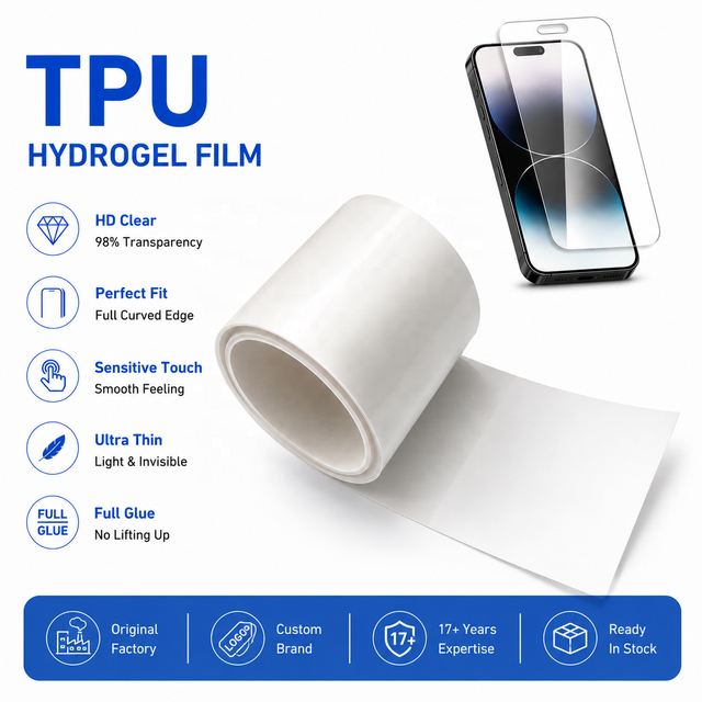 Premium TPU Hydrogel Roll 1.04*100m Matte & Clear Self-Healing Flexible Film Scratch-Resistant Crystal Clear Screen Protection