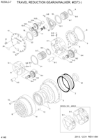 Moteur de boîte de vitesses de voyage d'entraînement final 31N8-40070 31N8-40071 31N8-40072 31N8-40073 31N8-40074 pour pelle Hyundai R305-7 R290 R320