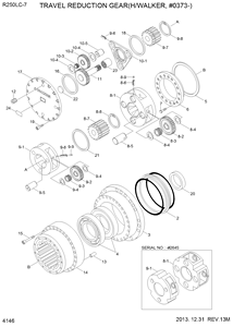 현대 R305-7 R290 R320 굴삭기 최종 드라이브 여행 기어 박스 모터 31N8-40071 31N8-40072 31N8-40073 31N8-40074 - Product Image 2