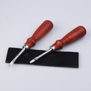 Strumenti artigianali in pelle all'ingrosso 316L in acciaio inox manico in legno trim fissare il coltello in pelle - Product Image 3