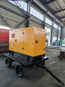 Generador Móvil con Ruedas de 100 kVA y 80 kW, Grupo Electrógeno Móvil para Exteriores GF80, Bajo Nivel de Ruido, Gabinete Sellado, Funcionamiento Silencioso para Uso Residencial - Product Image 3