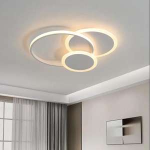 Luces LED cuadradas montadas en superficie, sala de estar, dormitorio, lámpara de techo circular ultrafina moderna - Product Image 4