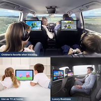 Layar IPS 4K 13,3 inci, Pemutar Hiburan Kursi Belakang Pintar 8 Core, Tablet Multifungsi Layar Sentuh, Monitor Sandaran Kepala Mobil Android