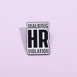 Marche HR Violation émail broche drôle disant citation broche revers sac à dos Badge bijoux accessoires décoratifs en gros - Product Image 2