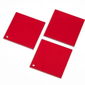 Merah tembus cahaya 3mm/5mm lembar akrilik disesuaikan, bahan baku akrilik, pemrosesan lembar Plexiglass disesuaikan,