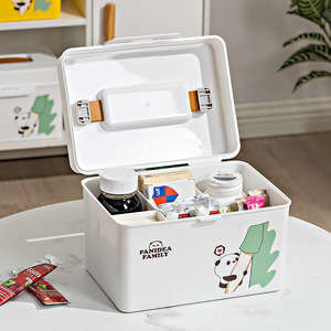 Panidea Family Medicine Box Large Portable Plastic Multi Layer Storage Household First Aid Case - Product Image 1