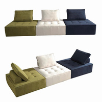Vente directe d'usine, fauteuil de détente compressé, canapé modulaire une place, design moderne, tissu, rembourrage en mousse à mémoire de forme
