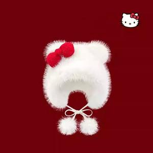 Chapéu de Proteção para Ouvidos Quente e Fofo de Gato Japonês, Fabricado na Fábrica, para Outono e Inverno - Product Image 1