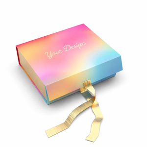 กล่องกระดาษแข็งพับได้แม่เหล็กสำหรับบรรจุภัณฑ์น้ำหอมคุณภาพสูง กล่องของขวัญหรูหราพร้อมริบบิ้น พิมพ์โลโก้ได้ตามต้องการ - Product Image 1