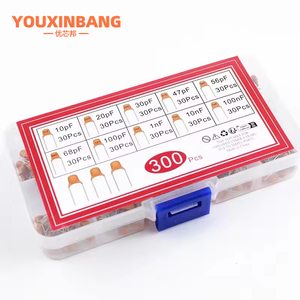 300pcs 10 giá trị nguyên khối tụ gốm Bộ phân loại tự làm mẫu hộp 50V 10pf 20PF 30pf 47pf 56pf 68pf 100pf 1nf 10nf 100nf - Product Image 5