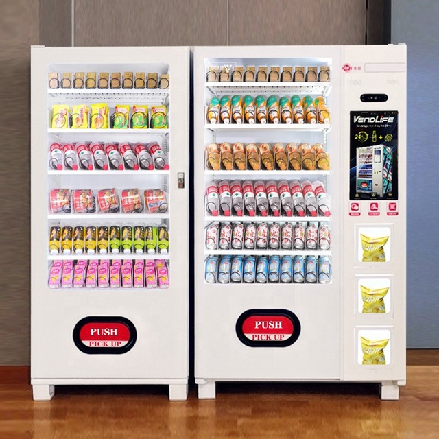 New! ! VENDLIFE 24 Hours Self Service Combo Snack Drink Touch Screen Vending Machine