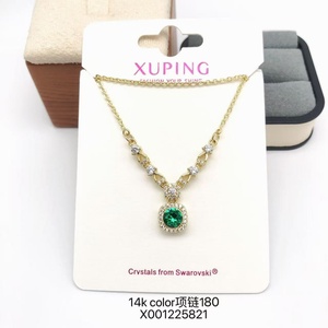 XUPING เครื่องประดับขายส่ง สร้อยคอชุบทอง 14K ขายส่ง สร้อยคอจี้รูปดาว ดอกไม้ หยดน้ำ เต่า คริสตัล - Product Image 6