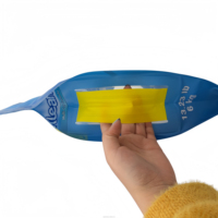 Sac d'emballage pour aliments pour animaux de compagnie de 4 kg à fond plat avec soufflet latéral et fermeture éclair