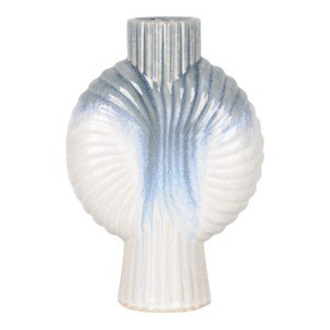 Vaso in Ceramica a Forma di Conchiglia, Vaso Decorativo per Fiori, Design Costiero, Decorazione da Tavolo - Product Image 1