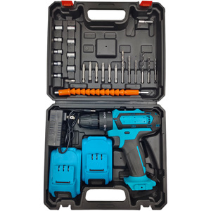 Perceuse rechargeable au lithium-ion, kit batterie 21V, percussion à double vitesse, multifonction, portative - Product Image 4