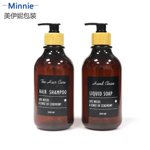 Bouteille de savon liquide/shampooing Minnie Brown 500ml avec pompe pour soins quotidiens - Product Image 4