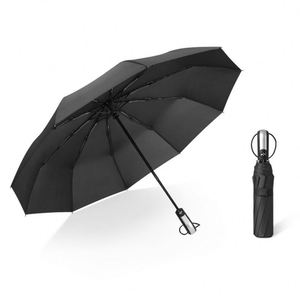 Wholesale 10 Ribs Reinforced Folding Self-Opening Three-Fold Sun and Rain Umbrella Business Gift Advertising Umbrella - Product Image 5