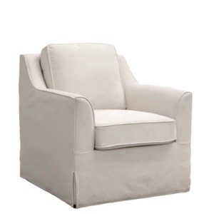 Wabi Sabi Style Japanese Cream Linen Cotton Armchair Removable Washable Fabric Sofa Living Room Guesthouse Furniture - Product Image 5