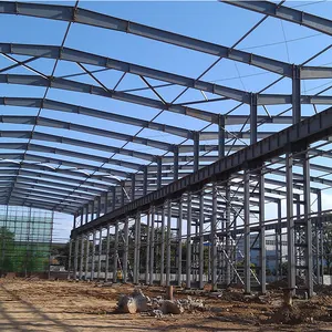 Anpassbare vorgefertigte vorgefertigte Stahlrahmen-Hauss truktur mit breiter Spannweite