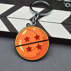 <span class=keywords><strong>Porte</strong></span>-clés créatif en métal avec mousqueton, motif dessin animé Goku Super Saiyan, impression offset - Product Image 3