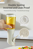 Bouteille pulvérisateur d'huile en verre borosilicate de qualité alimentaire, réutilisable, sans aérosol, pour la cuisine, idéale pour les salades et la pâtisserie