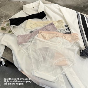 Misty Rain Jiangnan~Tanga <span class=keywords><strong>de</strong></span> encaje estilo chino para mujer, transpirable, con lazo, <span class=keywords><strong>de</strong></span> talle medio, que abraza la cadera, talla grande - Product Image 4