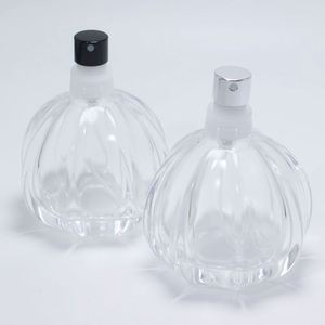 ขวดน้ำหอมแก้วทรงกลมใสขนาด 50 มล. ดีไซน์ใหม่ พร้อมฝาซิงค์หรูหรา - Product Image 3