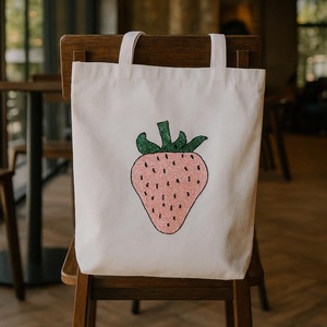 Conception de sac cadeau d'événement avec décoration de paillettes Patch fraise Style toile et PVC - Product Image 6