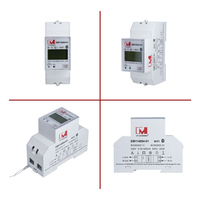 Medidor de Energía Monofásico de 60A con Protocolo Modbus-TCP, Wifi 2.4g, Montaje en Riel DIN, con Relé Magnético para IoT