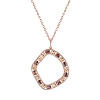 Derniers bijoux en argent sterling 925 plaqué or 18 carats avec pendentifs uniques en pierre principale en zircon pour cadeaux