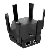 Répéteur WiFi 1200 Mbps Bi-bande Gigabit avec 6 Antennes pour Couverture Murale - Amplificateur de Signal WiFi Domestique