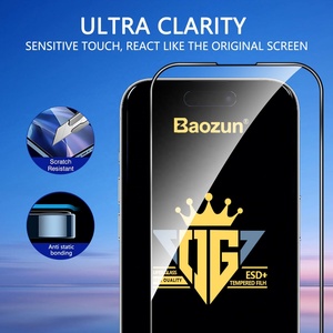 Full Bìa HD Rõ Ràng 9H Tempered Glass Bảo Vệ Màn Hình Cho iPhone 15 14 13 11 Pro Max Chống Sốc Điện Thoại Di Động Bảo Vệ Màn Hình - Product Image 3