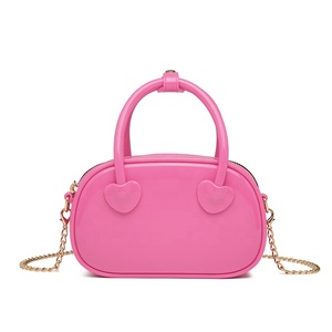 Borsa Portatile in PVC Stile Primaverile, Borsa a Tracolla Colorata, Borsa a Cuscino con Catena per Signore - Product Image 5