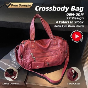 Borsa a <span class=keywords><strong>Tracolla</strong></span> Sportiva Trendy in Pelle PU Impermeabile con <span class=keywords><strong>Tracolla</strong></span> Regolabile, Tasca Antifurto e Tasca Laterale con Cerniera, <span class=keywords><strong>Basso</strong></span> MOQ - Product Image 1