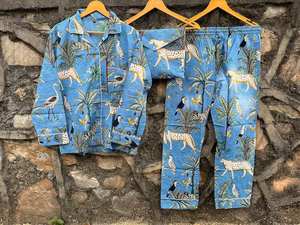 Conjunto de Pijama Indio Hecho a Mano en Jaipur para Mujer, Estampado, Ropa de Dormir de Verano para Primavera, Pijamas Cómodos para la Noche - Product Image 4