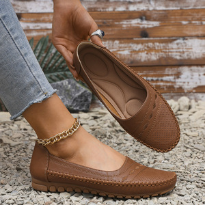<span class=keywords><strong>Mocasines</strong></span> Perforados para <span class=keywords><strong>Mujer</strong></span> al por Mayor, Zapatos Planos Transpirables y Cómodos para Caminar, de Alta Calidad - Product Image 4