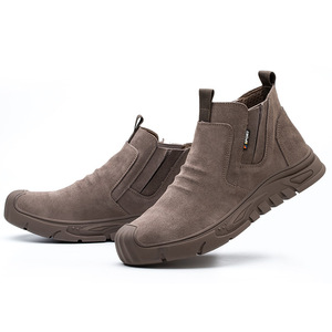 <b>Men's</b> Steel Toe Safety <b>Shoes</b> Gray Medium Tube Anti Smashing Anti Puncture Construction <b>Work</b> Boots - Product Image 2