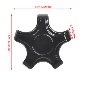 Tapa Central de Plástico Negra para Cubo de Rueda de Cinco Puntas para Tesla Model 3, 6.9 Pulgadas, 176 mm - Product Image 1