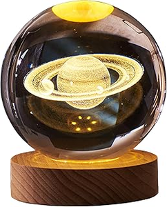 3D Art Crystal Ball Night Lamp Luminous Decoration <b>Plug</b>-In Modern Bedroom LED Night <b>Lights</b> - Product Image 3