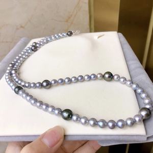 Collier de perles d'eau douce AK en or concentré naturel de haute qualité, double rangée de perles d'or Nanyang, comparable au collier d'eau de mer - Product Image 4