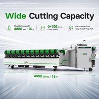 Machine de découpe de gazon artificiel XPRO CUT modèle X5 à commande servo PLC, largeur 4880 mm, affûtage automatique du couteau par moteur
