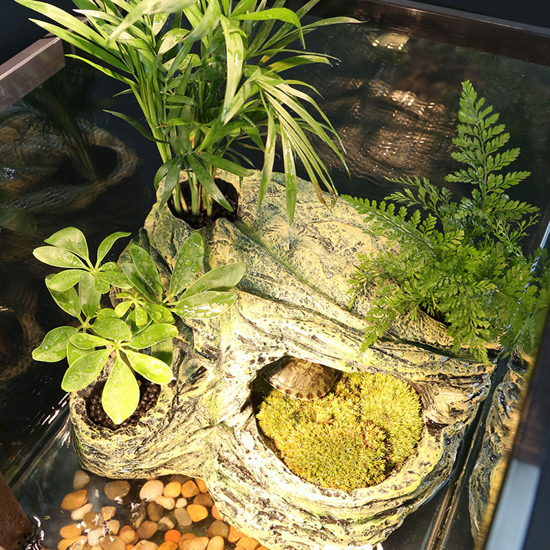 Resin Turtle Basking Platform - Floating Dock For Aquarium Reptiles & Amphibians