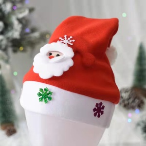 Nuevos Gorros de Santa Claus con Luces LED para Decoración Navideña, Gorros de Santa Claus de Dibujos Animados con Diseño de Muñeco de Nieve y Alce para Adultos y Niños - Product Image 1