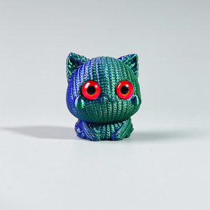 Figurines décoratives de chatons mignons aux grands yeux, imprimées en 3D, accessoires de décoration de bureau, miniatures en PLA pour micro-paysages, petits ornements 2026 - Product Image 5