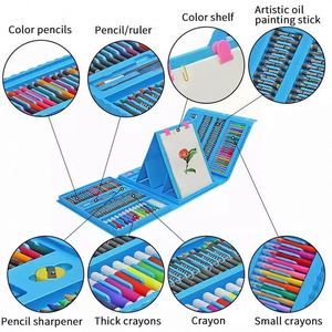 Ensemble de peinture pour enfants Zhorya, pinceaux, pastels à l'huile, crayons de couleur, marqueurs, jouets de peinture et de dessin, coffret d'art - Product Image 3