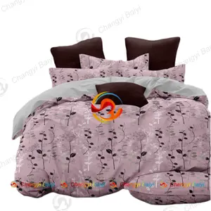 Factory wholesale good quality cheap bedsheets sets OEM/ODM duvet cover home textile polyester printed fabric for bedding set