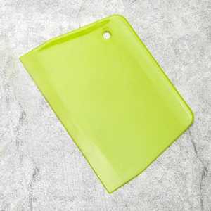 Custom Wholesales Green Trapezoid Scraper <b>Plastic</b> Cake <b>Edge</b> Scrappers Cutters Dough Scrape Butter Cream Smoother - Product Image 6
