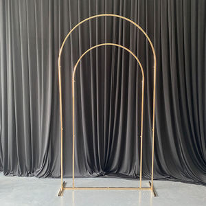 ซุ้มโค้งโลหะหรูหราสีทองและสแตนเลสสำหรับตกแต่งฉากงานแต่งงาน - Product Image 2