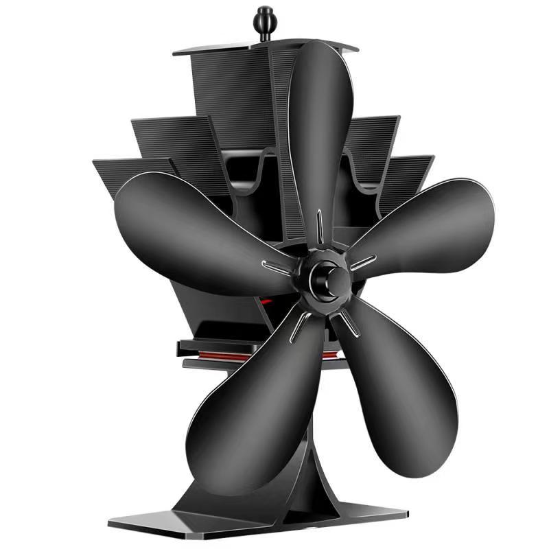 Вентилятор для дровяной плиты с 2-5 лопастями, нагреваемый вентилятор для камина, неэлектрический термоэлектрический вентилятор, экологический вентилятор